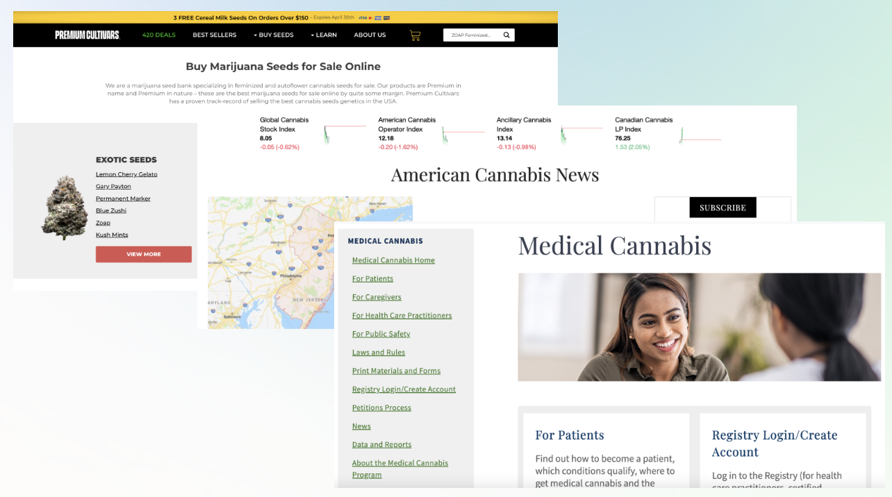 Cannabis websites
