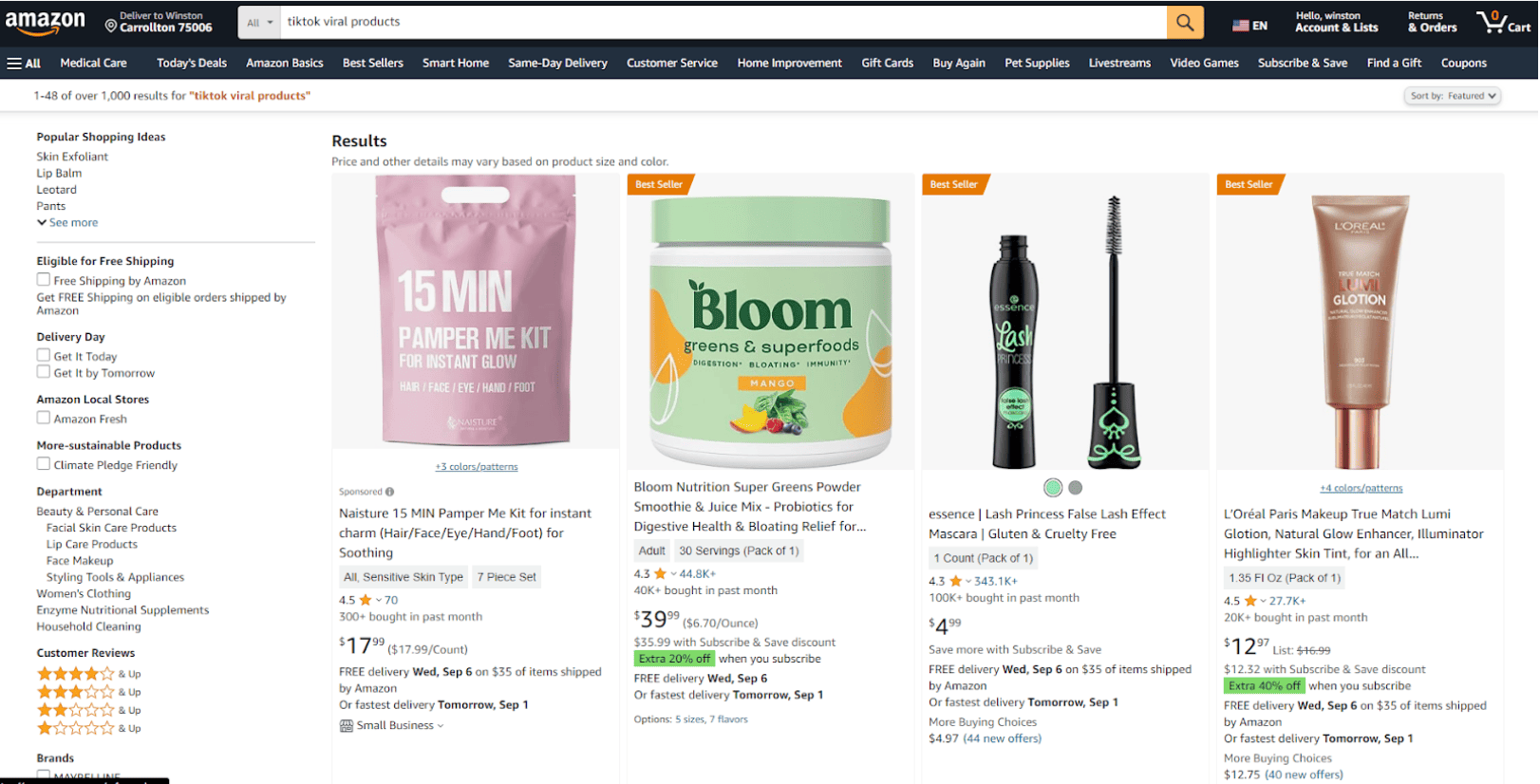 The Amazon product page that accrues relevant links